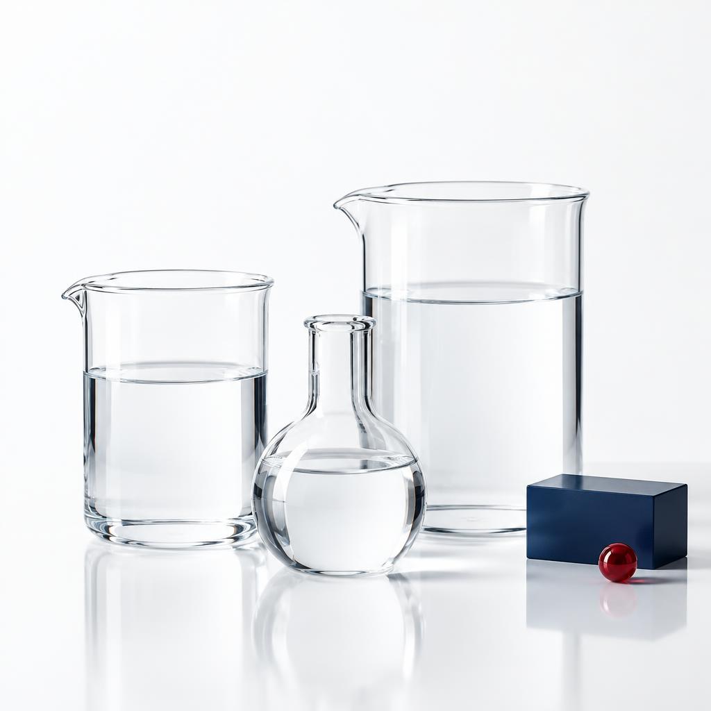Illustrative precision glassware still life